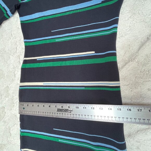 GREY Jason Wu Women's Small Crewneck Short Sleeve Multicolor Striped Knit Dress - Picture 7 of 8